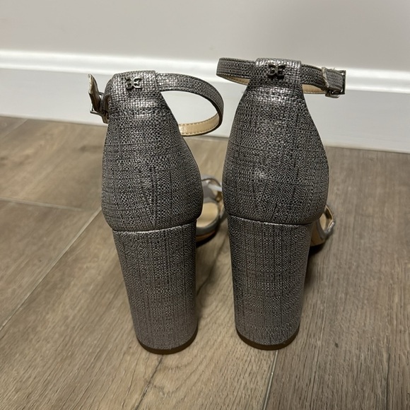 NEW! Sam Edelman Silver Jute Yaro Block Heel Sandal - Size 8 - Picture 8 of 15